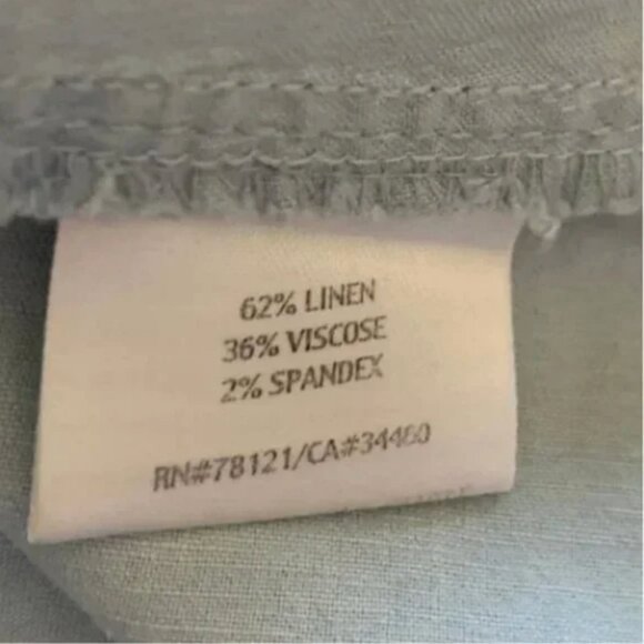 Eileen Fisher Linen Blend Long Sleeve Lagenlook Front Button Dress Size PM - Picture 8 of 10